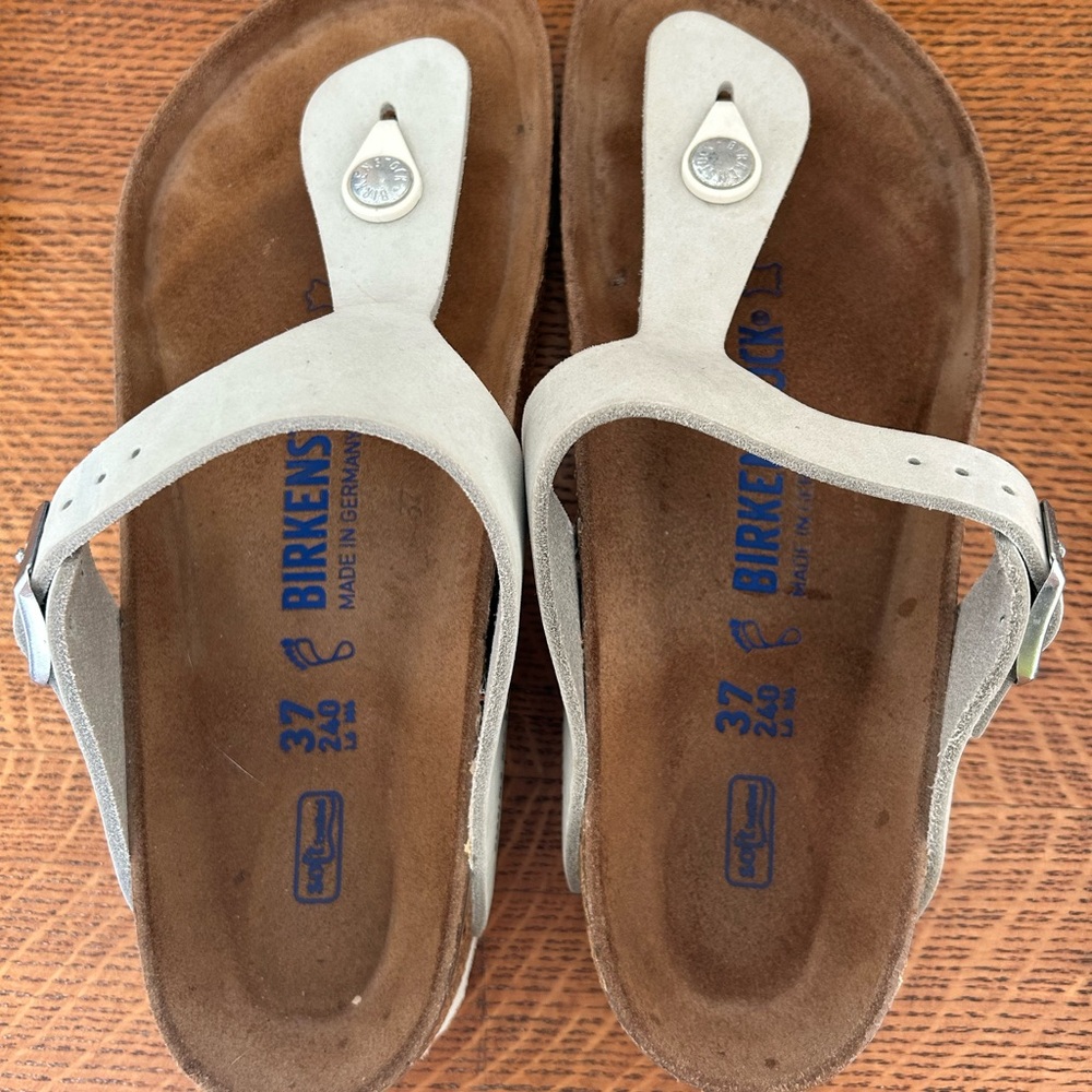 Birkenstock Sea Foam Green Thong Sandals